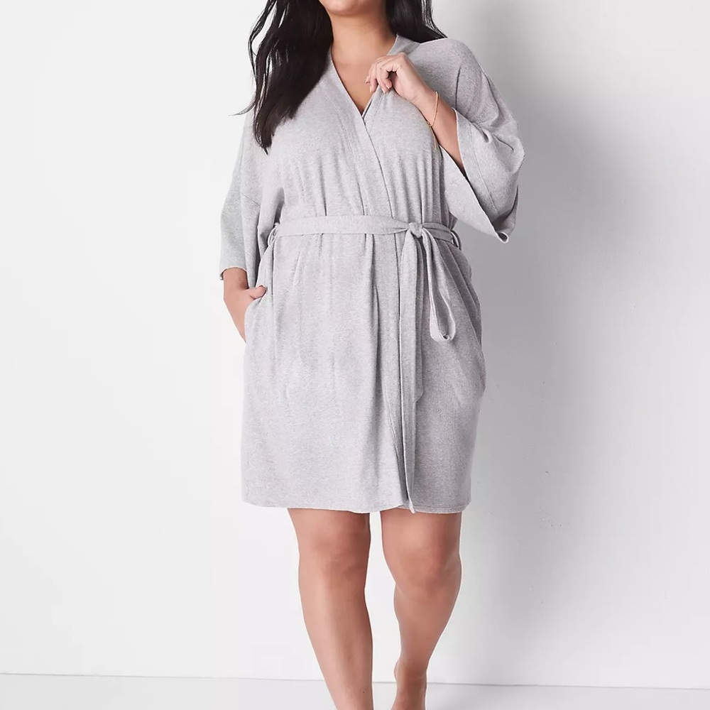 Lane Bryant | Ribbed Kimono Robe - Picture 3 of 9